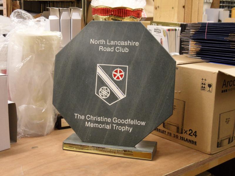 Renovated Sandblasted Slate Trophy - Green Slate Trophies